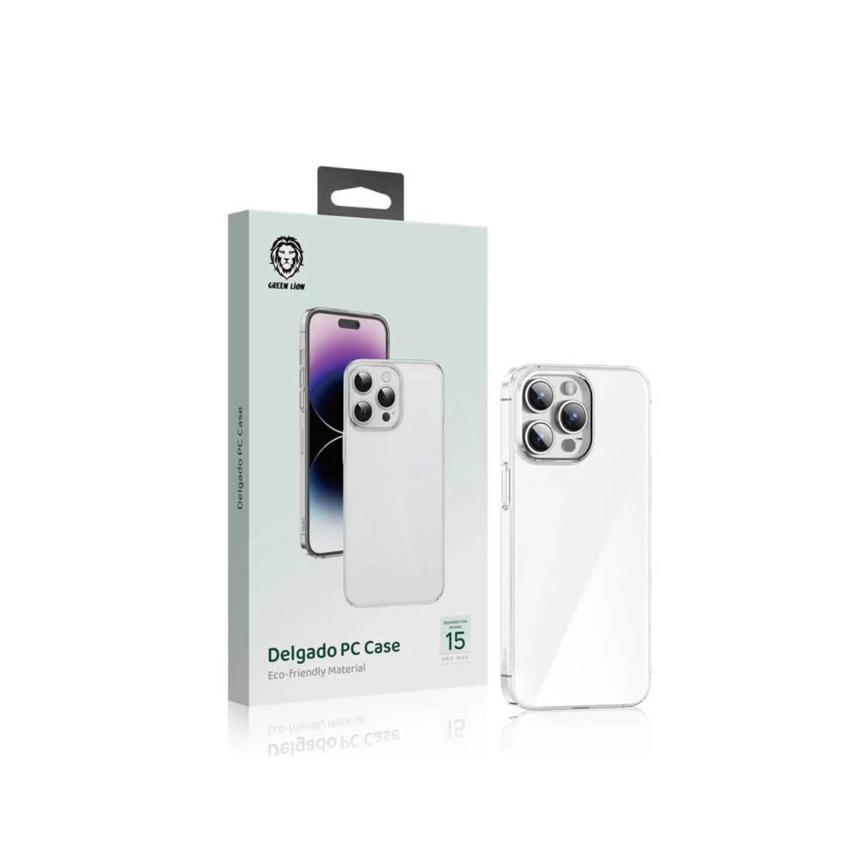 Green Lion Case For iPhone 15 Pro Max Anti-Shock - Clear - Image 5