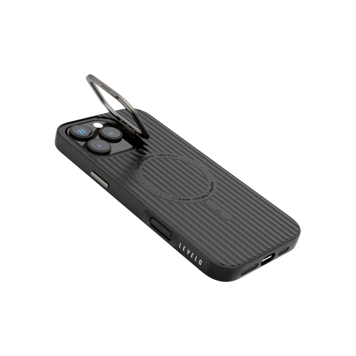 Levelo Livia For iPhone 16 Pro Max TPU Silicone - Black - Image 3