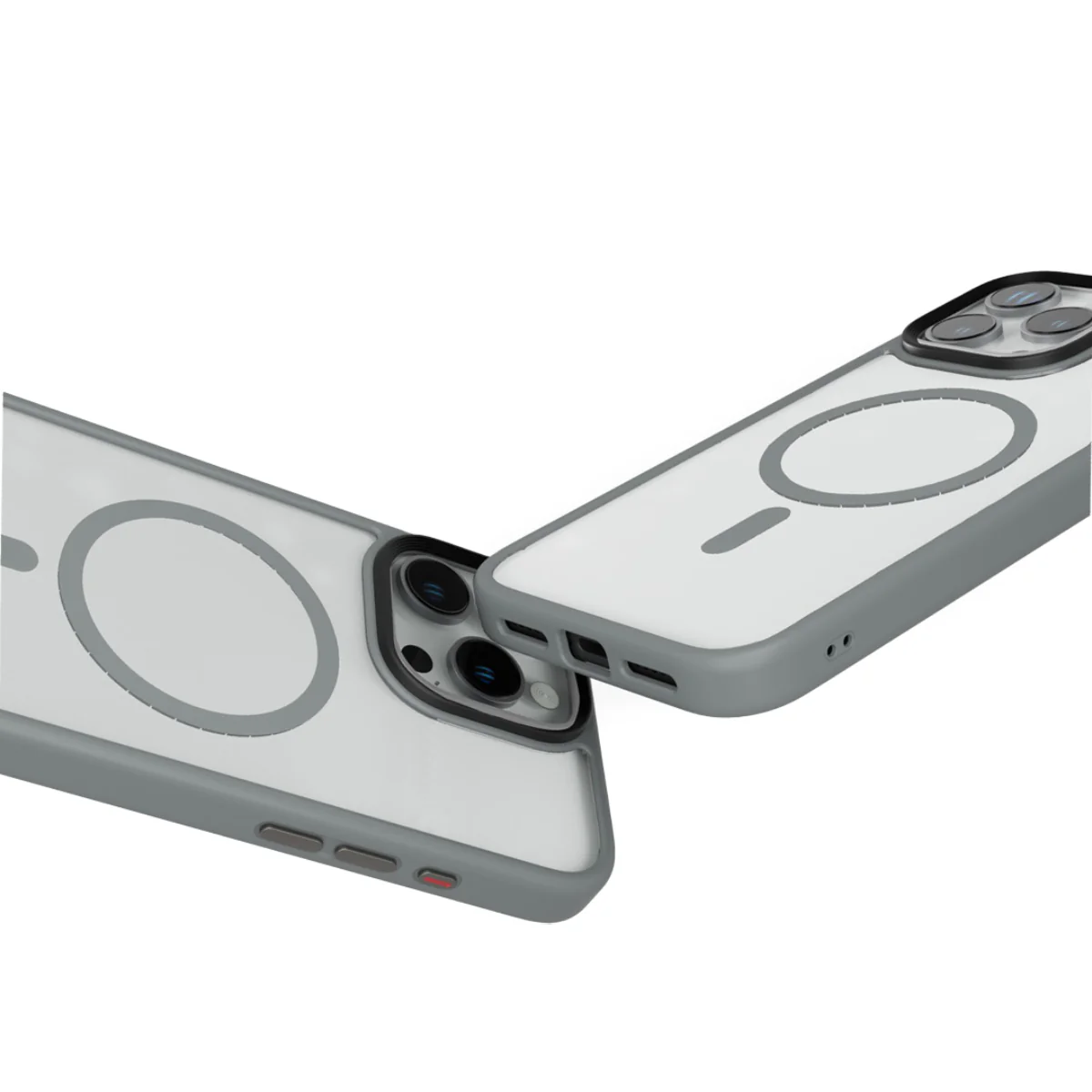 Levelo MagSafe Solo Case For Iphone 16 Pro, Clear View Technology - Grey/Clear - Image 3