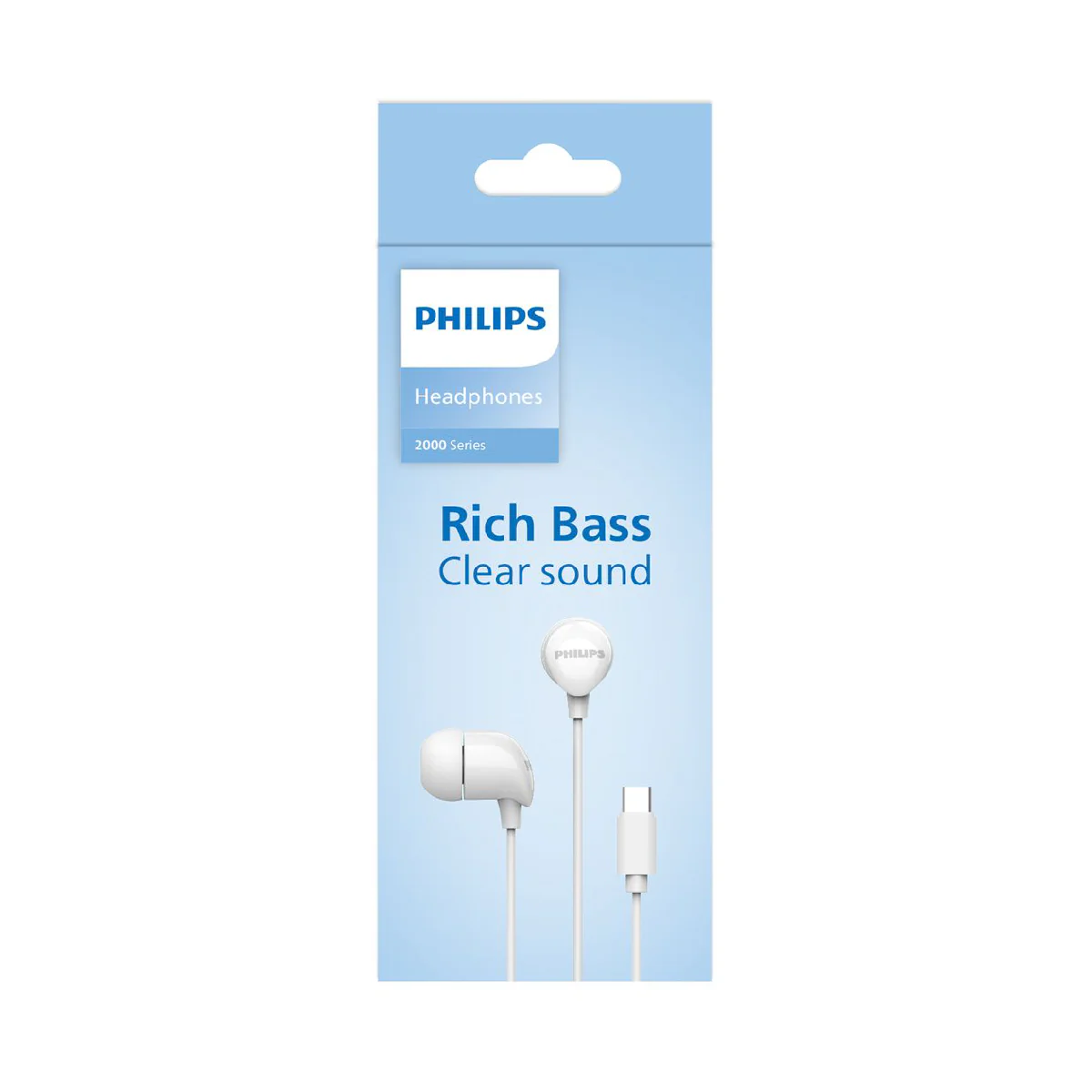Philips TAE2146 Wired Earphone With Mic USB Type-C Connector In Ear - White - Image 5