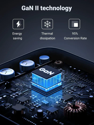 Ugreen Nexode CD328, 100w, 4-Port PD Gan Fast Charger Desktop- Black - Image 5