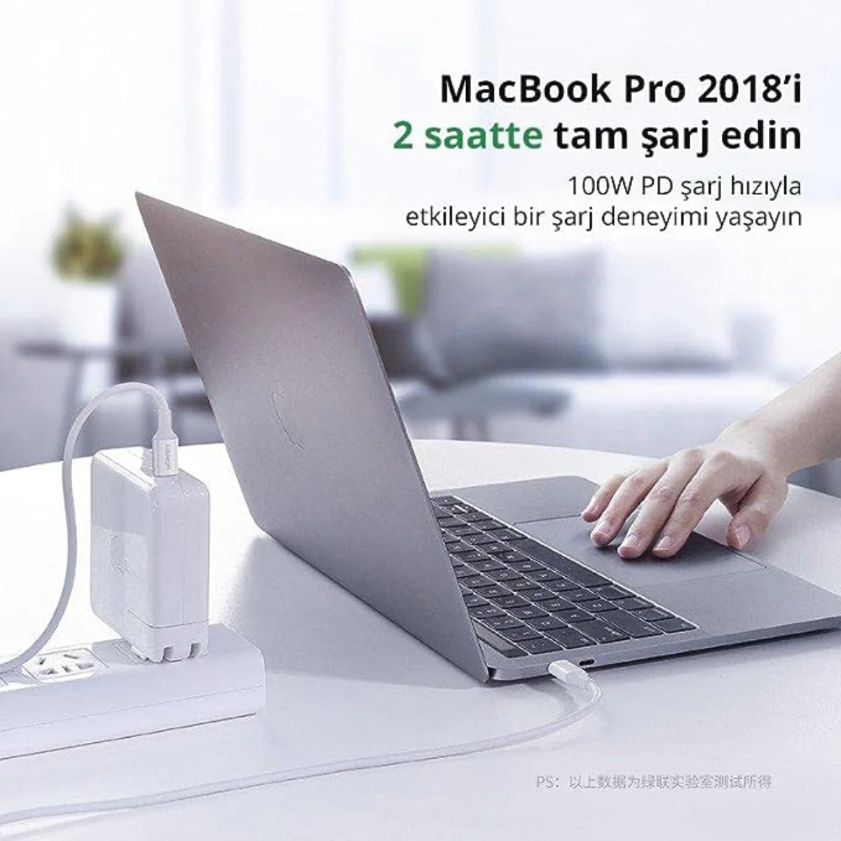 Ugreen Type C 2.0 Male To Type C 2.0 Male 5A Data Cable - White - Image 3